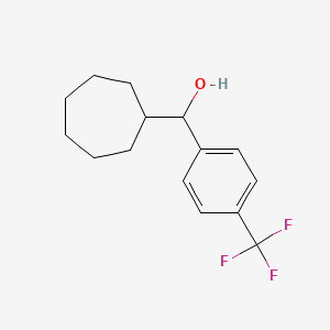 molecular formula C15H19F3O B7940308 Cycloheptyl [4-(trifluoromethyl)phenyl]methanol 