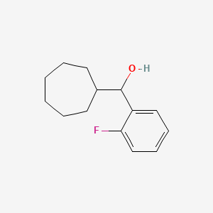 molecular formula C14H19FO B7940322 Cycloheptyl (2-fluorophenyl)methanol 