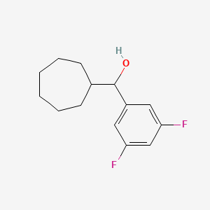 molecular formula C14H18F2O B7940332 Cycloheptyl (3,5-difluorophenyl)methanol 