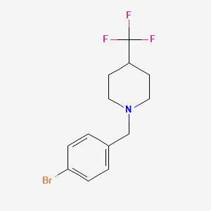 molecular formula C13H15BrF3N B7940843 1-(4-Bromobenzyl)-4-trifluoromethylpiperidine 