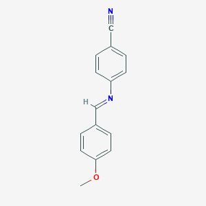 molecular formula C15H12N2O B079410 4-[(4-Methoxybenzylidene)amino]benzonitrile CAS No. 13036-19-6