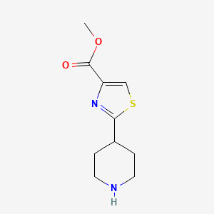 molecular formula C10H14N2O2S B7941158 Methyl 2-(piperidin-4-yl)thiazole-4-carboxylate 