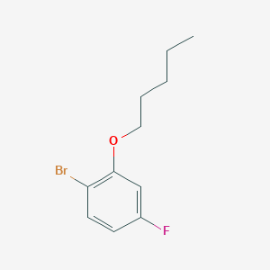 molecular formula C11H14BrFO B7941418 1-Bromo-4-fluoro-2-n-pentyloxybenzene 