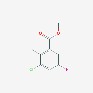 molecular formula C9H8ClFO2 B7941450 Methyl 3-chloro-5-fluoro-2-methylbenzoate 