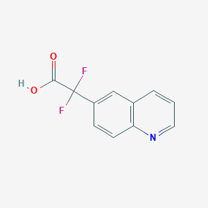molecular formula C11H7F2NO2 B7941463 2,2-Difluoro-2-(quinolin-6-yl)acetic acid 