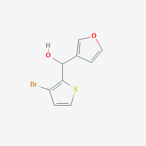 molecular formula C9H7BrO2S B7941704 3-Bromo-2-thienyl-(3-furyl)methanol 