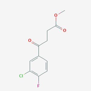 molecular formula C11H10ClFO3 B7941884 Methyl 4-(3-chloro-4-fluorophenyl)-4-oxobutyrate 