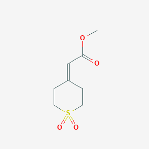 molecular formula C8H12O4S B7942006 Methyl 2-(1,1-dioxo-1lambda6-thian-4-ylidene)acetate 