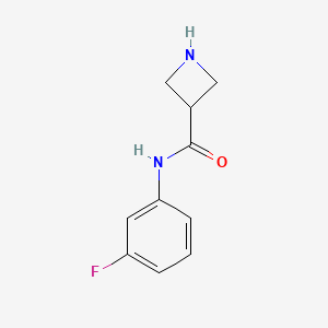 molecular formula C10H11FN2O B7942036 N-(3-fluorophenyl)azetidine-3-carboxamide 
