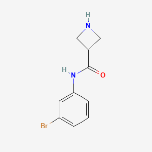 molecular formula C10H11BrN2O B7942043 N-(3-bromophenyl)azetidine-3-carboxamide 