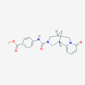 molecular formula C20H21N3O4 B7942188 methyl 4-((1R,5R)-8-oxo-2,3,4,5,6,8-hexahydro-1H-1,5-methanopyrido[1,2-a][1,5]diazocine-3-carboxamido)benzoate 