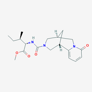 molecular formula C19H27N3O4 B7942234 methyl (2S,3R)-3-methyl-2-[[(1S,9S)-6-oxo-7,11-diazatricyclo[7.3.1.02,7]trideca-2,4-diene-11-carbonyl]amino]pentanoate 