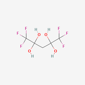 molecular formula C5H6F6O4 B7942810 1,1,1,5,5,5-Hexafluoropentane-2,2,4,4-tetraol CAS No. 428-75-1