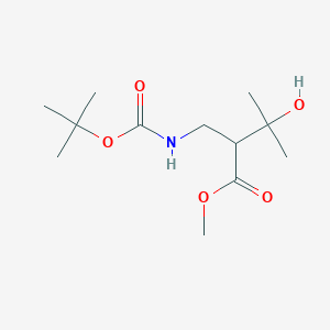 Methyl 3-hydroxy-3-methyl-2-[[(2-methylpropan-2-yl)oxycarbonylamino]methyl]butanoate