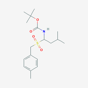 tert-butyl N-[3-methyl-1-[(4-methylphenyl)methylsulfonyl]butyl]carbamate
