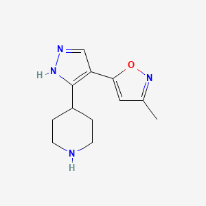 3-methyl-5-(5-piperidin-4-yl-1H-pyrazol-4-yl)-1,2-oxazole