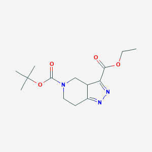 molecular formula C14H21N3O4 B7943166 5-O-tert-butyl 3-O-ethyl 3a,4,6,7-tetrahydropyrazolo[4,3-c]pyridine-3,5-dicarboxylate 