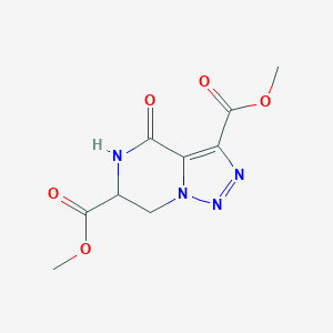 molecular formula C9H10N4O5 B7943176 dimethyl 4-oxo-6,7-dihydro-5H-triazolo[1,5-a]pyrazine-3,6-dicarboxylate 