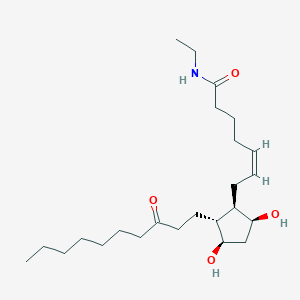 molecular formula C24H43NO4 B7943201 N-ethyl-9alpha,11alpha-dihydroxy-15-oxo-20a,20b-dihomoprost-5-en-1-amide 