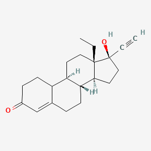 molecular formula C21H28O2 B7943226 (8R,9R,10R,13S,14R,17R)-13-ethyl-17-ethynyl-17-hydroxy-1,2,6,7,8,9,10,11,12,14,15,16-dodecahydrocyclopenta[a]phenanthren-3-one 