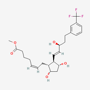 molecular formula C25H33F3O5 B7943246 methyl (Z)-7-[(1R,2R,3R,5S)-3,5-dihydroxy-2-[(E,3S)-3-hydroxy-5-[3-(trifluoromethyl)phenyl]pent-1-enyl]cyclopentyl]hept-5-enoate 