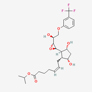 molecular formula C26H35F3O7 B7943283 (Z)-isopropyl7-((1R,2R,3R,5S)-3,5-dihydroxy-2-((2R,3R)-3-((S)-1-hydroxy-2-(3-(trifluoromethyl)phenoxy)ethyl)oxiran-2-yl)cyclopentyl)hept-5-enoate 
