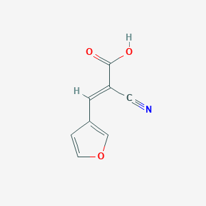 molecular formula C8H5NO3 B7943304 2-Cyano-3-(furan-3-yl)prop-2-enoic acid 