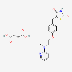 5-[(4-{2-[Methyl(pyridin-2-yl)amino]ethoxy}phenyl)methyl]-1,3-thiazolidine-2,4-dione; but-2-enedioic acid