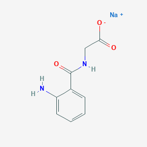 molecular formula C9H9N2NaO3 B7943352 sodium;2-[(2-aminobenzoyl)amino]acetate 