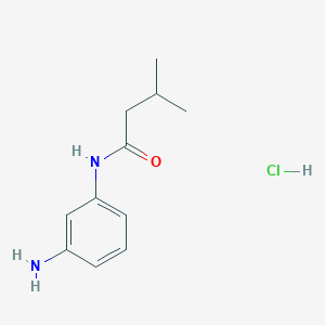 molecular formula C11H17ClN2O B7943432 N-(3-Aminophenyl)-3-methylbutanamide hydrochloride 