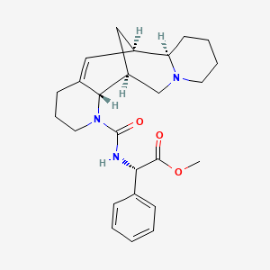 molecular formula C25H33N3O3 B7943476 methyl (2S)-2-[[(1S,2S,9R,10R)-3,15-diazatetracyclo[7.7.1.02,7.010,15]heptadec-7-ene-3-carbonyl]amino]-2-phenylacetate 