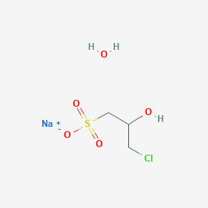 molecular formula C3H8ClNaO5S B7943532 sodium;3-chloro-2-hydroxypropane-1-sulfonate;hydrate 