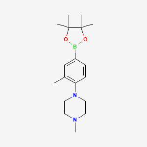 1-Methyl-4-(2-methyl-4-(4,4,5,5-tetramethyl-1,3,2-dioxaborolan-2-yl)phenyl)piperazine