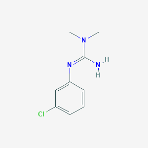 molecular formula C9H12ClN3 B079440 2-(3-Chlorophenyl)-1,1-dimethylguanidine CAS No. 13636-32-3