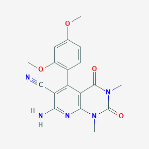 7-Amino-5-(2,4-dimethoxyphenyl)-1,2,3,4-tetrahydro-1,3-dimethyl-2,4-dioxopyrido[2,3-d]pyrimidine-6-carbonitrile