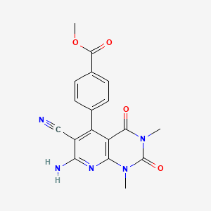 Methyl 4-(7-amino-6-cyano-1,3-dimethyl-2,4-dioxopyrido[2,3-d]pyrimidin-5-yl)benzoate