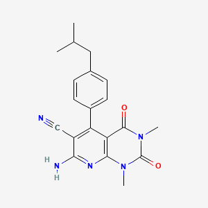 7-Amino-1,3-dimethyl-5-[4-(2-methylpropyl)phenyl]-2,4-dioxopyrido[2,3-d]pyrimidine-6-carbonitrile