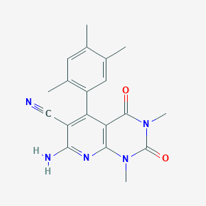 7-Amino-1,3-dimethyl-2,4-dioxo-5-(2,4,5-trimethylphenyl)pyrido[2,3-d]pyrimidine-6-carbonitrile