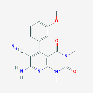 7-Amino-5-(3-methoxyphenyl)-1,3-dimethyl-2,4-dioxopyrido[2,3-d]pyrimidine-6-carbonitrile