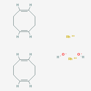 molecular formula C16H26O2Rh2+2 B7944117 (1Z,5Z)-cycloocta-1,5-diene;rhodium(2+);dihydroxide 