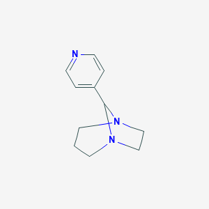 molecular formula C11H15N3 B079442 1,5-Diazabicyclo(3.2.1)octane, 8-(4-pyridyl)- CAS No. 13022-80-5