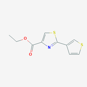 molecular formula C10H9NO2S2 B7944353 Ethyl 2-thiophen-3-yl-1,3-thiazole-4-carboxylate 