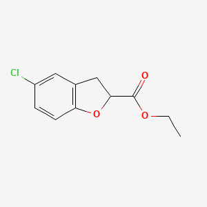 molecular formula C11H11ClO3 B7944375 Ethyl 5-chloro-2,3-dihydrobenzofuran-2-carboxylate 