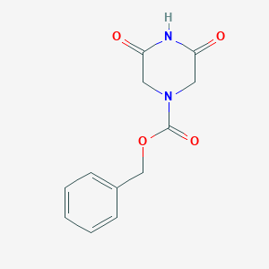 molecular formula C12H12N2O4 B7944422 Benzyl 3,5-dioxopiperazine-1-carboxylate 
