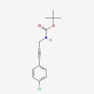 molecular formula C14H16ClNO2 B7944498 Tert-butyl [3-(4-chlorophenyl)prop-2-yn-1-yl]carbamate 