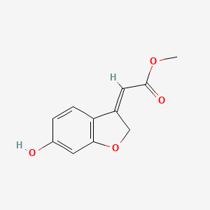 molecular formula C11H10O4 B7944850 Methyl 2-(6-hydroxybenzofuran-3(2H)-ylidene)acetate 