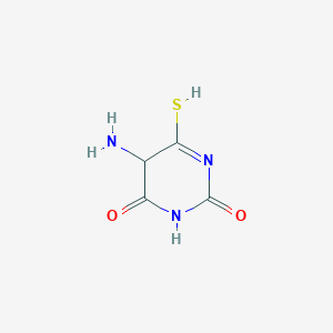 molecular formula C4H5N3O2S B7944966 5-amino-6-sulfanyl-5H-pyrimidine-2,4-dione 