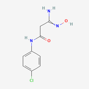molecular formula C9H10ClN3O2 B7945149 N-(4-Chlorophenyl)-3-(hydroxyamino)-3-iminopropanamide 