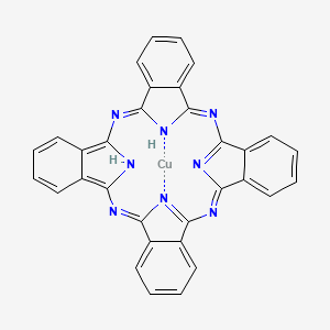 molecular formula C32H18CuN8 B7945238 copper;2,11,20,29,37,38,39,40-octazanonacyclo[28.6.1.13,10.112,19.121,28.04,9.013,18.022,27.031,36]tetraconta-1,3,5,7,9,11,13,15,17,19,21(38),22,24,26,28,30(37),31,33,35-nonadecaene 
