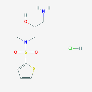molecular formula C8H15ClN2O3S2 B7945492 N-(3-Amino-2-hydroxypropyl)-N-methylthiophene-2-sulfonamide hydrochloride 